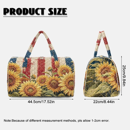 Quilted Tote Bag Large Car Womens Gym Puffer Bag Lightweight Large Capacity Bag with Top Handles Built-in Pockets for Travel, Camping, Work and Shopping