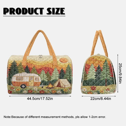 Quilted Tote Bag Large Car Womens Gym Puffer Bag Lightweight Large Capacity Bag with Top Handles Built-in Pockets for Travel, Camping, Work and Shopping