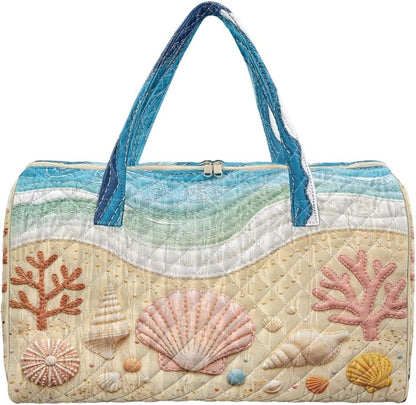 Quilted Tote Bag Large Car Womens Gym Puffer Bag Lightweight Large Capacity Bag with Top Handles Built-in Pockets for Travel, Camping, Work and Shopping