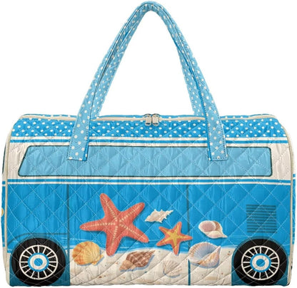Quilted Tote Bag Large Car Womens Gym Puffer Bag Lightweight Large Capacity Bag with Top Handles Built-in Pockets for Travel, Camping, Work and Shopping