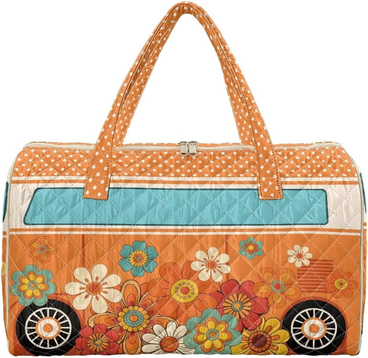 Quilted Tote Bag Large Car Womens Gym Puffer Bag Lightweight Large Capacity Bag with Top Handles Built-in Pockets for Travel, Camping, Work and Shopping