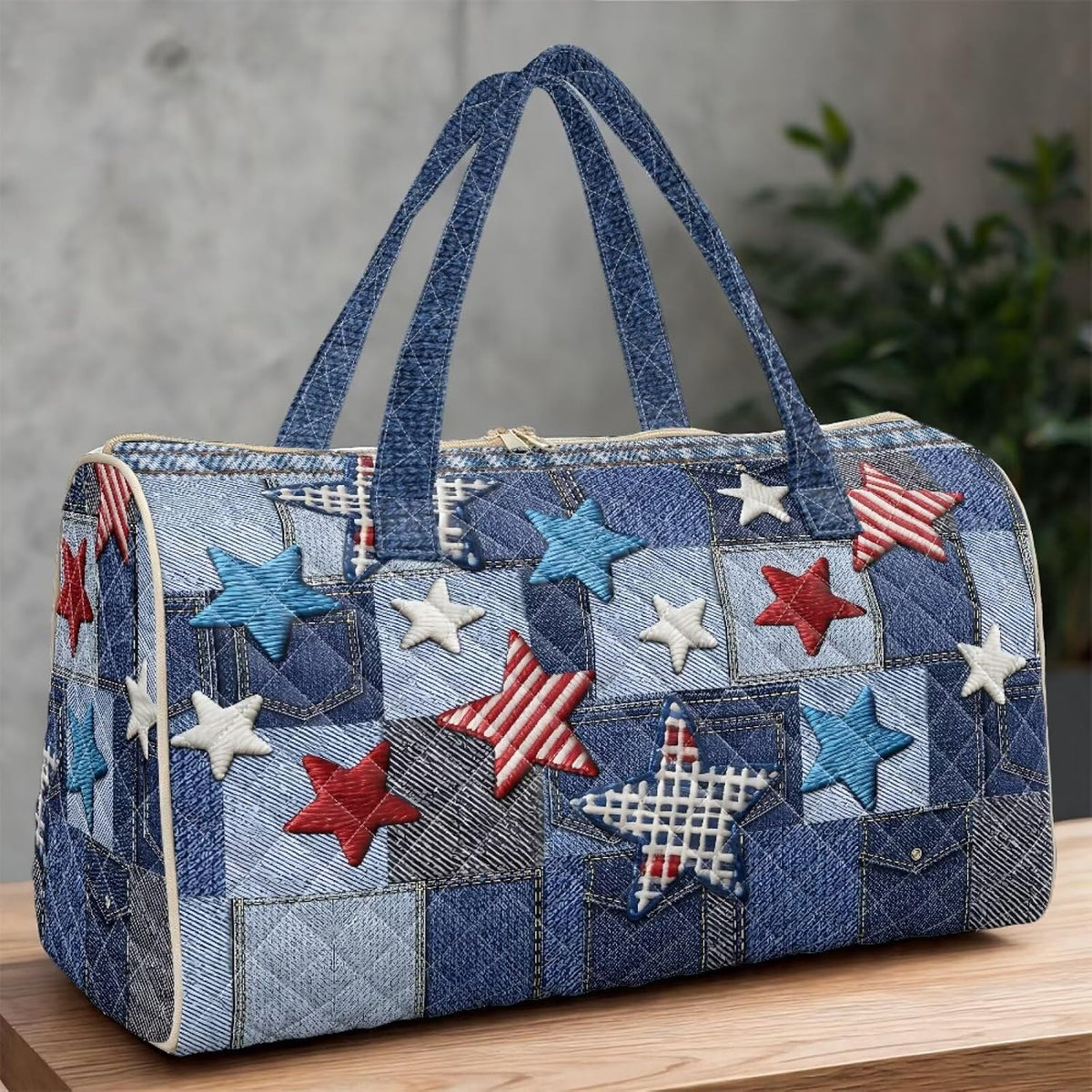 Quilted Tote Bag Large Car Womens Gym Puffer Bag Lightweight Large Capacity Bag with Top Handles Built-in Pockets for Travel, Camping, Work and Shopping