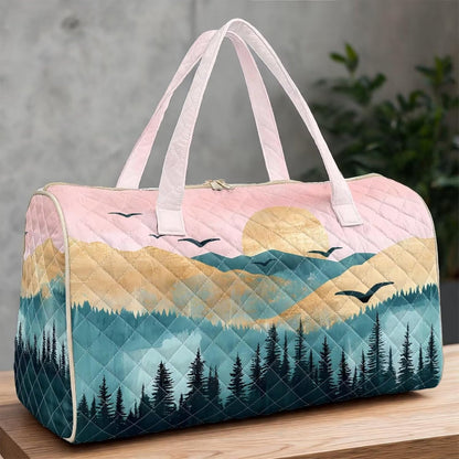 Quilted Tote Bag Large Car Womens Gym Puffer Bag Lightweight Large Capacity Bag with Top Handles Built-in Pockets for Travel, Camping, Work and Shopping
