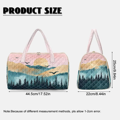 Quilted Tote Bag Large Car Womens Gym Puffer Bag Lightweight Large Capacity Bag with Top Handles Built-in Pockets for Travel, Camping, Work and Shopping