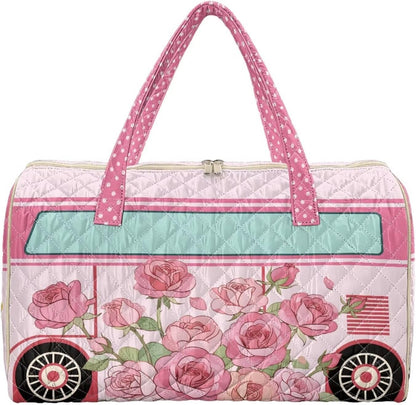 Quilted Tote Bag Large Car Womens Gym Puffer Bag Lightweight Large Capacity Bag with Top Handles Built-in Pockets for Travel, Camping, Work and Shopping