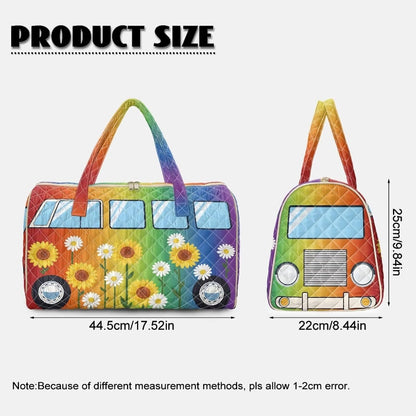 Quilted Tote Bag Large Car Womens Gym Puffer Bag Lightweight Large Capacity Bag with Top Handles Built-in Pockets for Travel, Camping, Work and Shopping