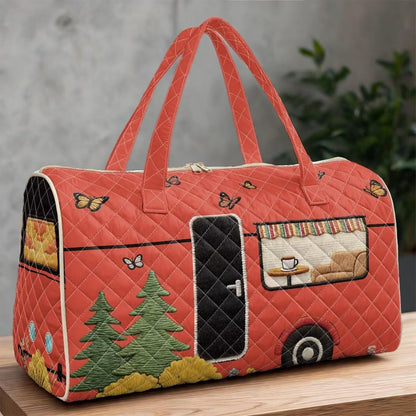 Quilted Tote Bag Large Car Womens Gym Puffer Bag Lightweight Large Capacity Bag with Top Handles Built-in Pockets for Travel, Camping, Work and Shopping