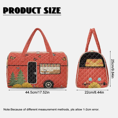 Quilted Tote Bag Large Car Womens Gym Puffer Bag Lightweight Large Capacity Bag with Top Handles Built-in Pockets for Travel, Camping, Work and Shopping