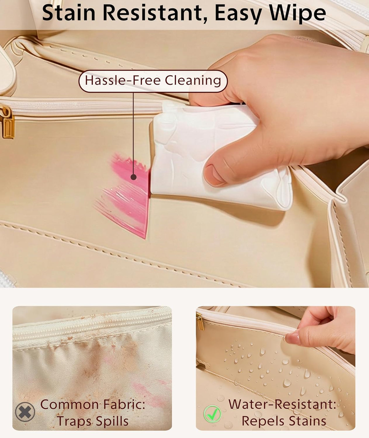 Large Capacity Travel Cosmetic Bag - Portable Makeup Bags for Women Waterproof PU Leather Checkered Makeup Organizer Bag with Dividers and Handle,Toiletry Bag for Cosmetics
