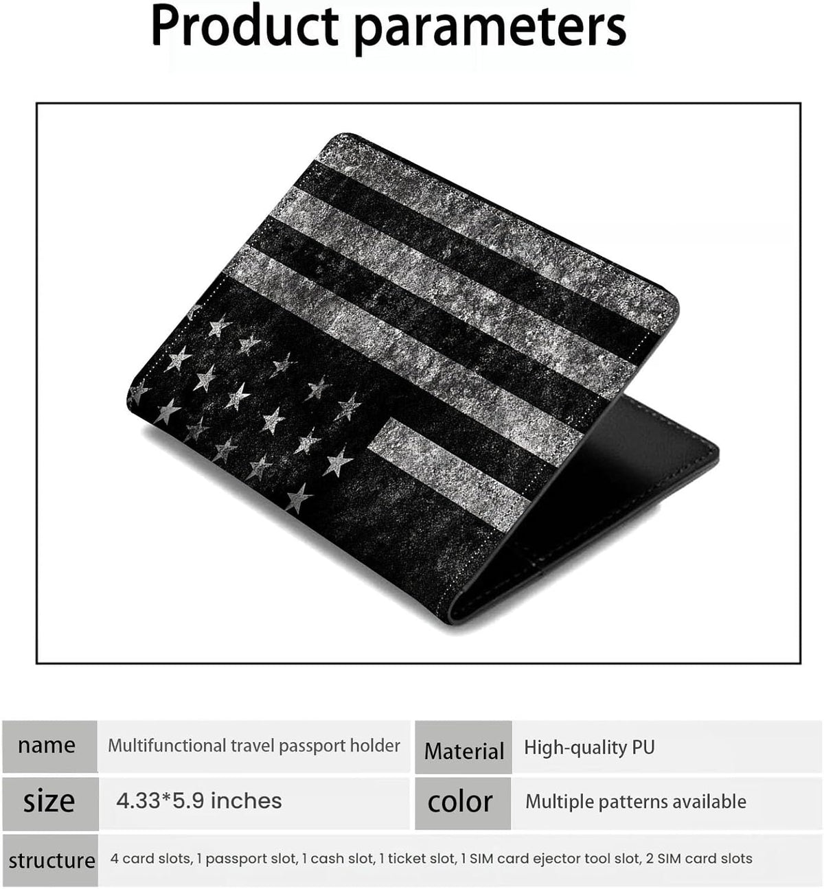 Passport Holder Wallet Cover Case,RFID Blocking Passport Cover,Large Capacity Travel Wallet with Multi Card Slots (Butterfly and Moon)