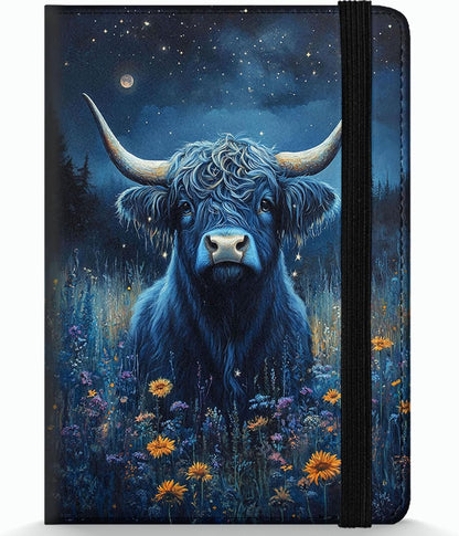 Passport Holder Wallet Cover Case,RFID Blocking Passport Cover,Large Capacity Travel Wallet with Multi Card Slots (Butterfly and Moon)