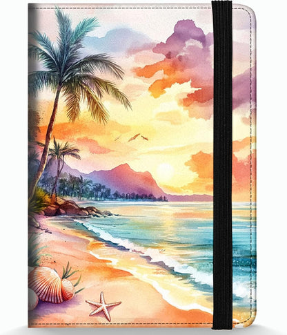 Passport Holder Wallet Cover Case,RFID Blocking Passport Cover,Large Capacity Travel Wallet with Multi Card Slots (Butterfly and Moon)