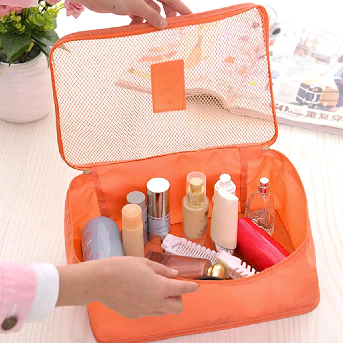 6 Set Packing Cubes for Travel Luggage Organizer Bags for Suitcase Laundry Bag Machine Washable Nylon Lightweight Travel Cube (Black)