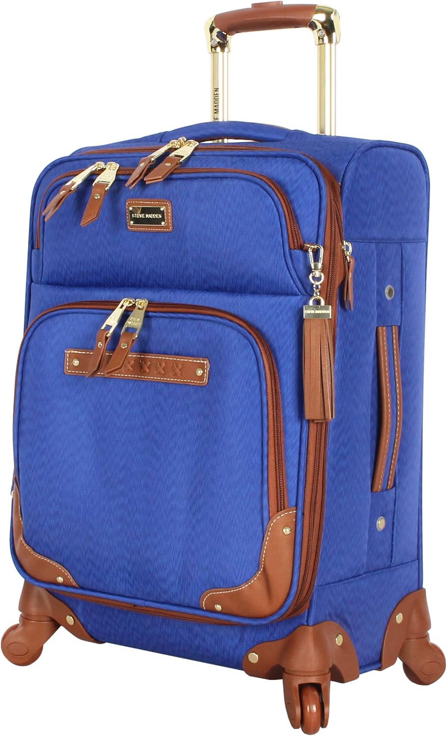 Designer-Gepckkollektion Leichter Softside-Koffer fr Damen und Herren strapazierfhige 50,8 cm groe Tragetasche mit 4 rollenden Spinner-Rdern, Legends Turquoise, 20in, Carry on Bag With