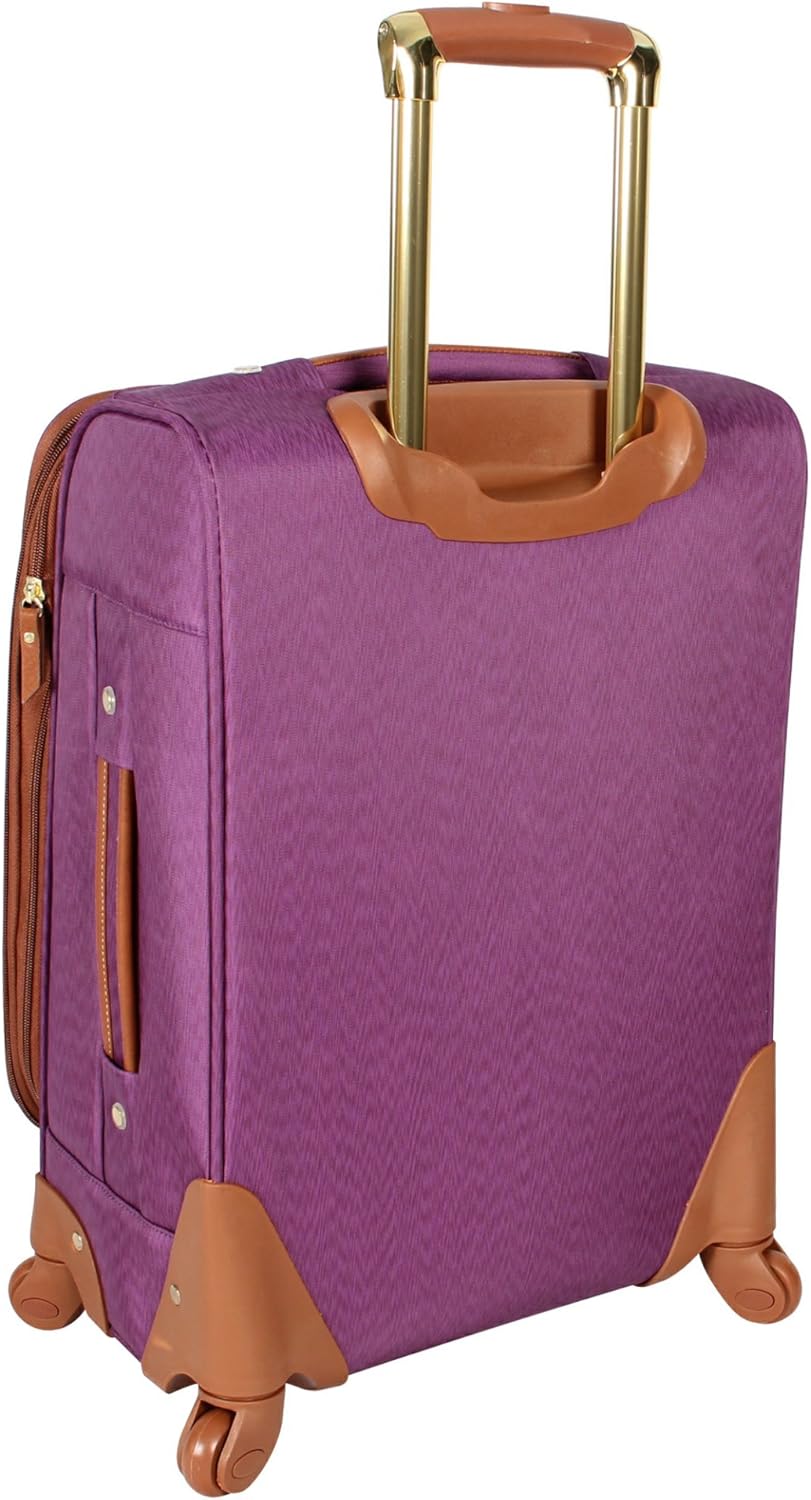 Designer-Gepckkollektion Leichter Softside-Koffer fr Damen und Herren strapazierfhige 50,8 cm groe Tragetasche mit 4 rollenden Spinner-Rdern, Legends Turquoise, 20in, Carry on Bag With