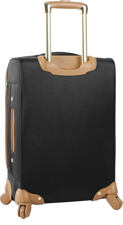 Designer-Gepckkollektion Leichter Softside-Koffer fr Damen und Herren strapazierfhige 50,8 cm groe Tragetasche mit 4 rollenden Spinner-Rdern, Legends Turquoise, 20in, Carry on Bag With