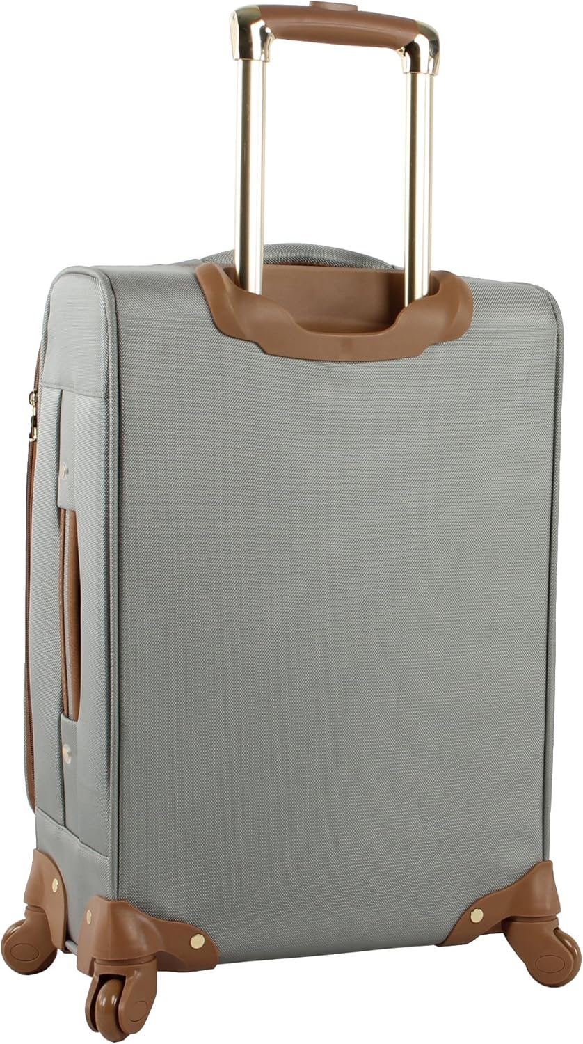 Designer-Gepckkollektion Leichter Softside-Koffer fr Damen und Herren strapazierfhige 50,8 cm groe Tragetasche mit 4 rollenden Spinner-Rdern, Legends Turquoise, 20in, Carry on Bag With