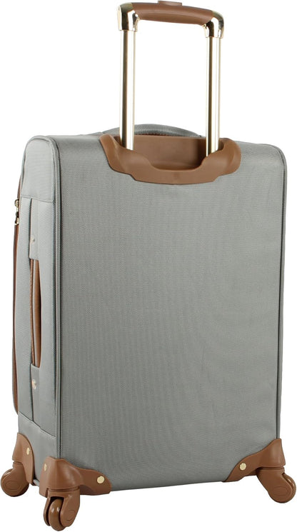 Designer-Gepckkollektion Leichter Softside-Koffer fr Damen und Herren strapazierfhige 50,8 cm groe Tragetasche mit 4 rollenden Spinner-Rdern, Legends Turquoise, 20in, Carry on Bag With