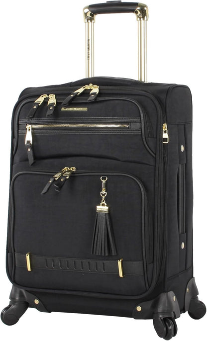 Designer-Gepckkollektion Leichter Softside-Koffer fr Damen und Herren strapazierfhige 50,8 cm groe Tragetasche mit 4 rollenden Spinner-Rdern, Legends Turquoise, 20in, Carry on Bag With