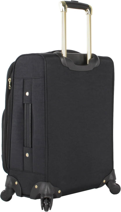 Designer-Gepckkollektion Leichter Softside-Koffer fr Damen und Herren strapazierfhige 50,8 cm groe Tragetasche mit 4 rollenden Spinner-Rdern, Legends Turquoise, 20in, Carry on Bag With