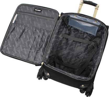 Designer-Gepckkollektion Leichter Softside-Koffer fr Damen und Herren strapazierfhige 50,8 cm groe Tragetasche mit 4 rollenden Spinner-Rdern, Legends Turquoise, 20in, Carry on Bag With