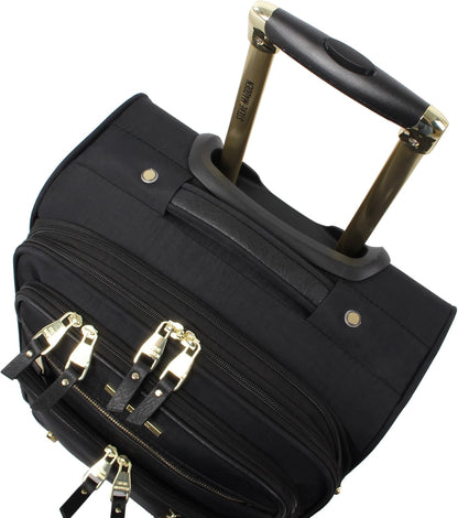 Designer-Gepckkollektion Leichter Softside-Koffer fr Damen und Herren strapazierfhige 50,8 cm groe Tragetasche mit 4 rollenden Spinner-Rdern, Legends Turquoise, 20in, Carry on Bag With