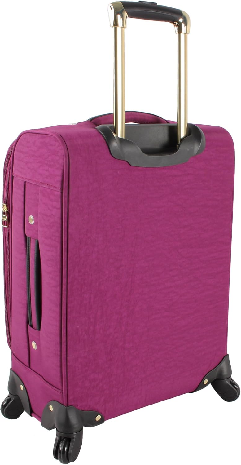 Designer-Gepckkollektion Leichter Softside-Koffer fr Damen und Herren strapazierfhige 50,8 cm groe Tragetasche mit 4 rollenden Spinner-Rdern, Legends Turquoise, 20in, Carry on Bag With