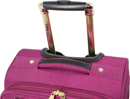 Designer-Gepckkollektion Leichter Softside-Koffer fr Damen und Herren strapazierfhige 50,8 cm groe Tragetasche mit 4 rollenden Spinner-Rdern, Legends Turquoise, 20in, Carry on Bag With
