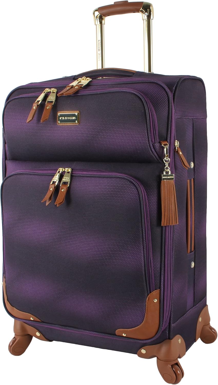Designer-Gepckkollektion Leichter Softside-Koffer fr Damen und Herren strapazierfhige 50,8 cm groe Tragetasche mit 4 rollenden Spinner-Rdern, Legends Turquoise, 20in, Carry on Bag With