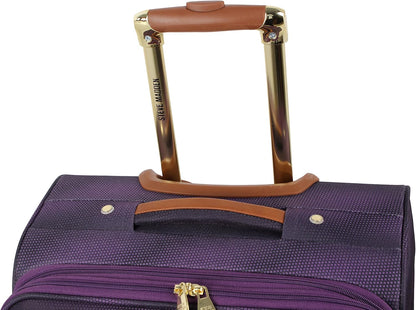 Designer-Gepckkollektion Leichter Softside-Koffer fr Damen und Herren strapazierfhige 50,8 cm groe Tragetasche mit 4 rollenden Spinner-Rdern, Legends Turquoise, 20in, Carry on Bag With