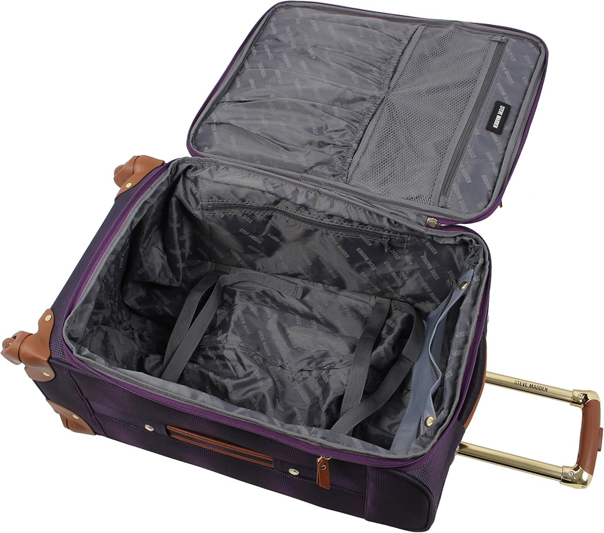 Designer-Gepckkollektion Leichter Softside-Koffer fr Damen und Herren strapazierfhige 50,8 cm groe Tragetasche mit 4 rollenden Spinner-Rdern, Legends Turquoise, 20in, Carry on Bag With