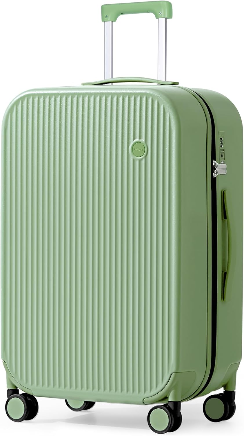 Underseat Carry on Luggage 16 Inch Hardshell PC Suitcase with Spinner Wheels TSA Lock for Travel, Lark Yellow