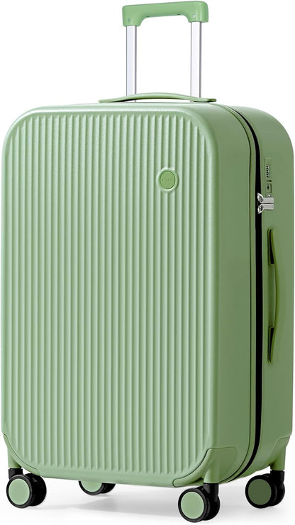 Underseat Carry on Luggage 16 Inch Hardshell PC Suitcase with Spinner Wheels TSA Lock for Travel, Lark Yellow