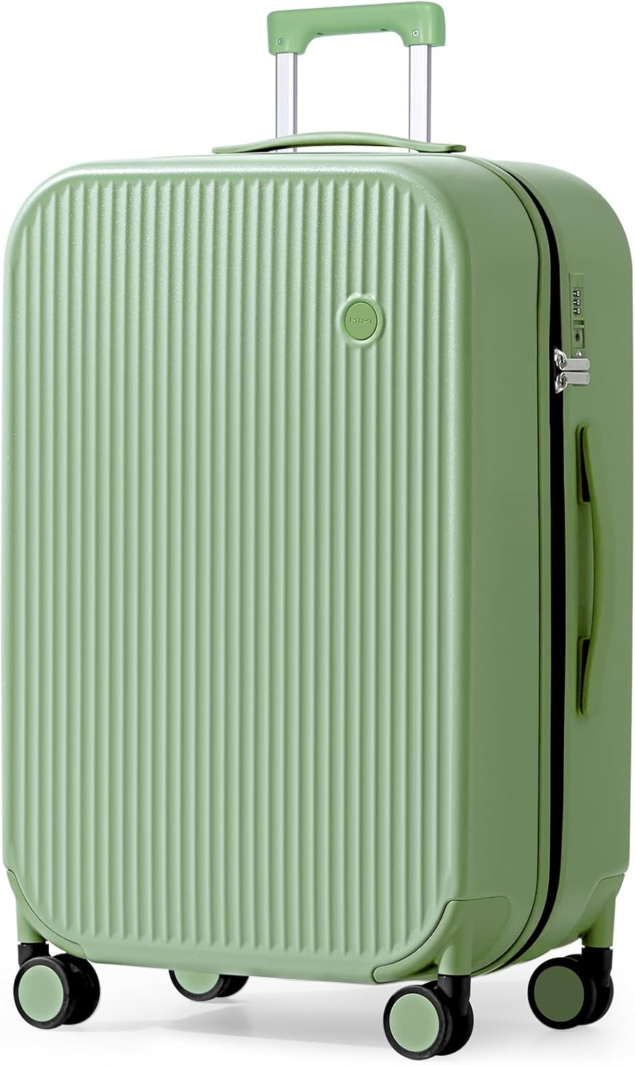 Underseat Carry on Luggage 16 Inch Hardshell PC Suitcase with Spinner Wheels TSA Lock for Travel, Lark Yellow