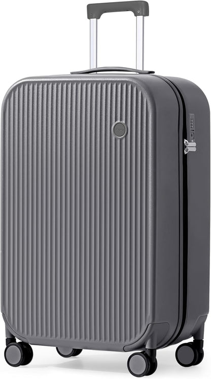 Underseat Carry on Luggage 16 Inch Hardshell PC Suitcase with Spinner Wheels TSA Lock for Travel, Lark Yellow