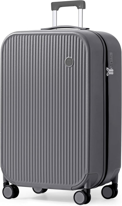 Underseat Carry on Luggage 16 Inch Hardshell PC Suitcase with Spinner Wheels TSA Lock for Travel, Lark Yellow