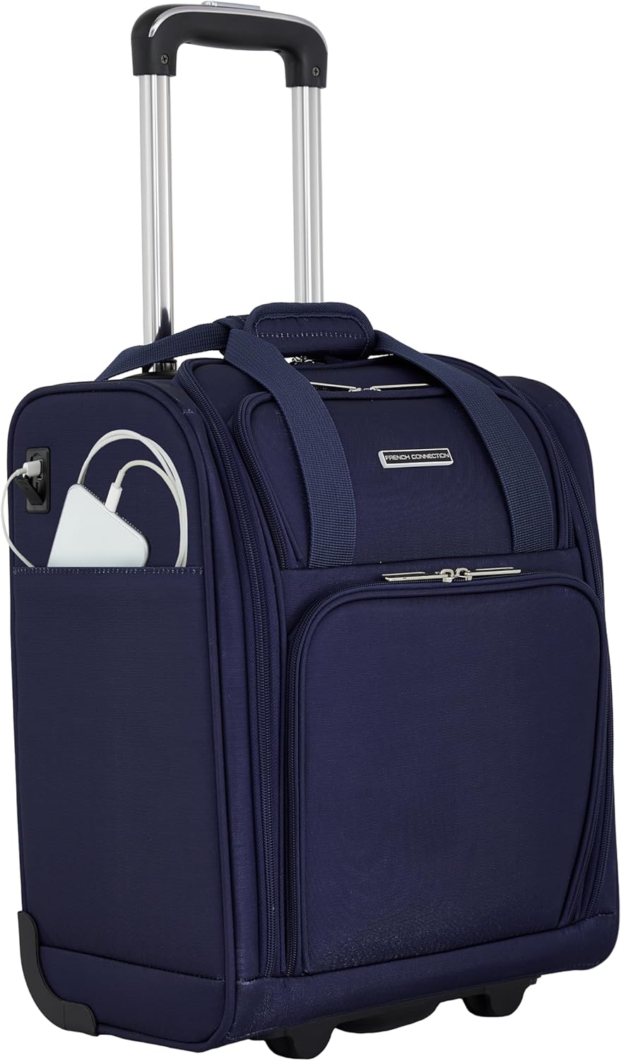 16" Underseat Carry-On Luggage with USB/USB-C Ports, Blue Depths