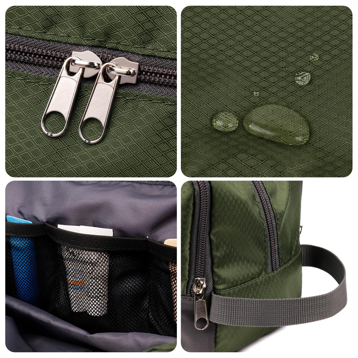 Travel Toiletry Bag for Men, Small Dopp Kit for Toiletries | Water-Resistant Fabric, Travel Bag for Toiletries, Compact Storage, Shaving Accessories, Weekend Trips