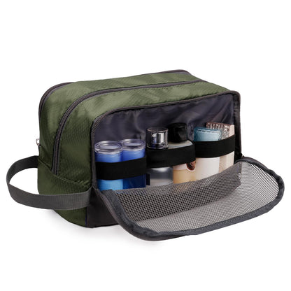 Travel Toiletry Bag for Men, Small Dopp Kit for Toiletries | Water-Resistant Fabric, Travel Bag for Toiletries, Compact Storage, Shaving Accessories, Weekend Trips
