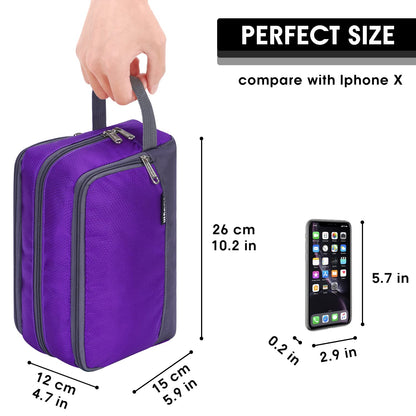 Travel Toiletry Bag for Men, Small Dopp Kit for Toiletries | Water-Resistant Fabric, Travel Bag for Toiletries, Compact Storage, Shaving Accessories, Weekend Trips