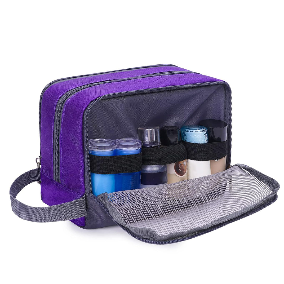 Travel Toiletry Bag for Men, Small Dopp Kit for Toiletries | Water-Resistant Fabric, Travel Bag for Toiletries, Compact Storage, Shaving Accessories, Weekend Trips
