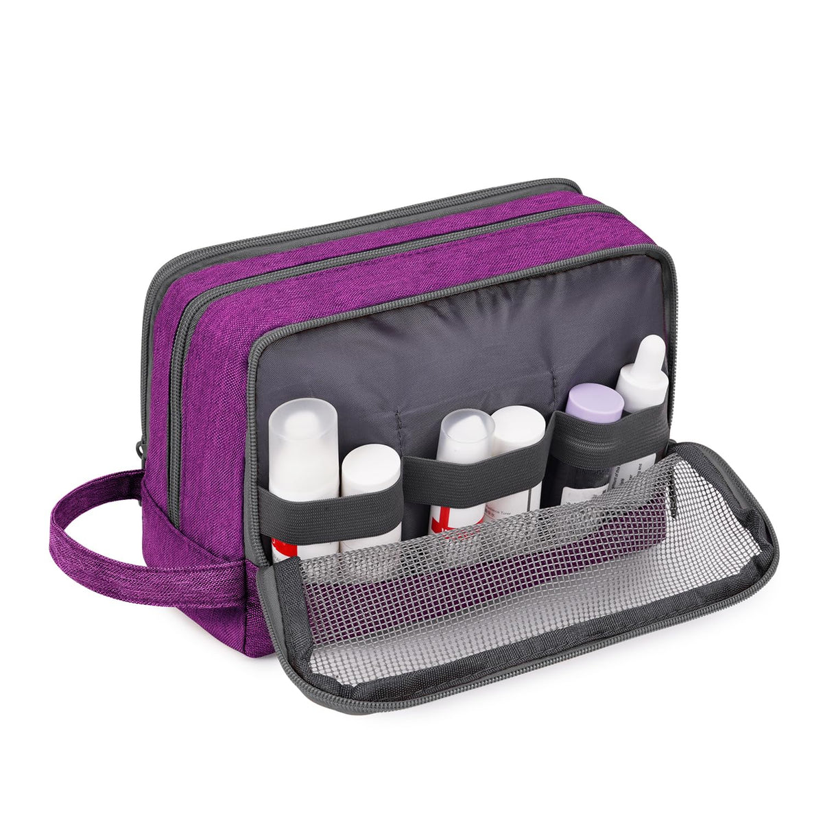 Travel Toiletry Bag for Men, Small Dopp Kit for Toiletries | Water-Resistant Fabric, Travel Bag for Toiletries, Compact Storage, Shaving Accessories, Weekend Trips