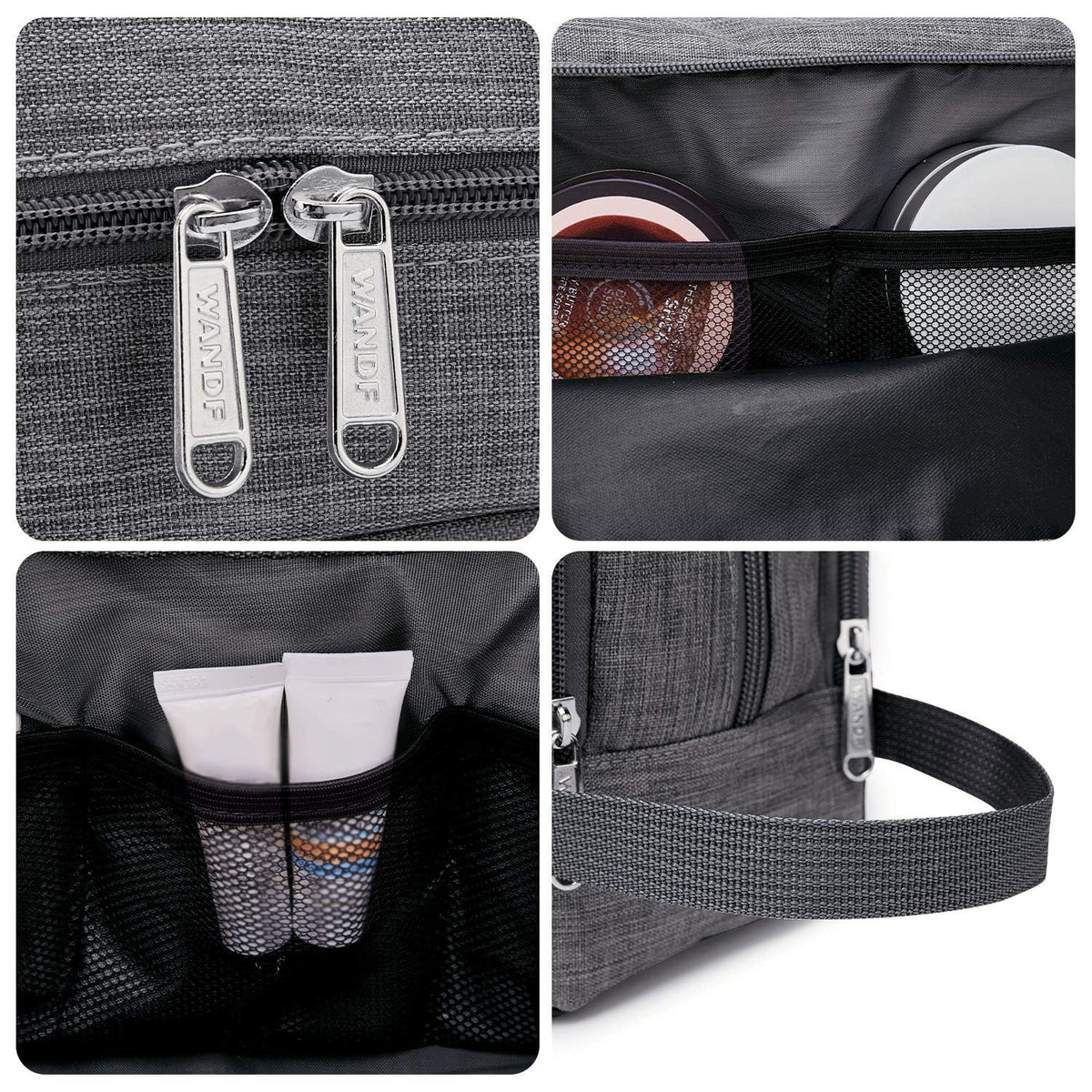 Travel Toiletry Bag for Men, Small Dopp Kit for Toiletries | Water-Resistant Fabric, Travel Bag for Toiletries, Compact Storage, Shaving Accessories, Weekend Trips