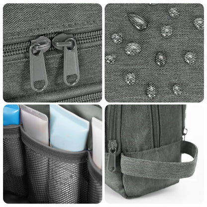 Travel Toiletry Bag for Men, Small Dopp Kit for Toiletries | Water-Resistant Fabric, Travel Bag for Toiletries, Compact Storage, Shaving Accessories, Weekend Trips