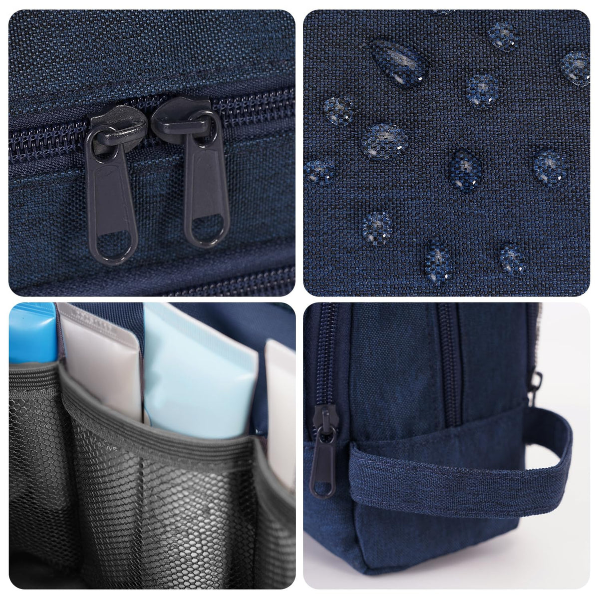 Travel Toiletry Bag for Men, Small Dopp Kit for Toiletries | Water-Resistant Fabric, Travel Bag for Toiletries, Compact Storage, Shaving Accessories, Weekend Trips