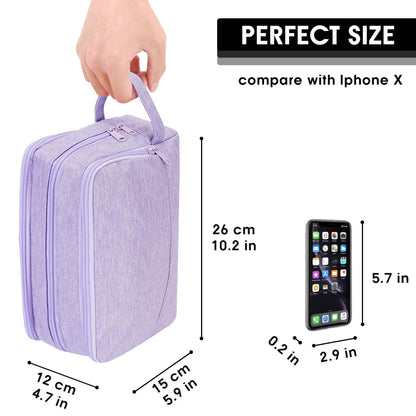 Travel Toiletry Bag for Men, Small Dopp Kit for Toiletries | Water-Resistant Fabric, Travel Bag for Toiletries, Compact Storage, Shaving Accessories, Weekend Trips