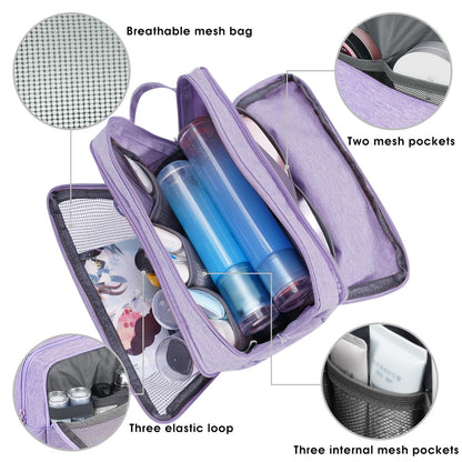Travel Toiletry Bag for Men, Small Dopp Kit for Toiletries | Water-Resistant Fabric, Travel Bag for Toiletries, Compact Storage, Shaving Accessories, Weekend Trips