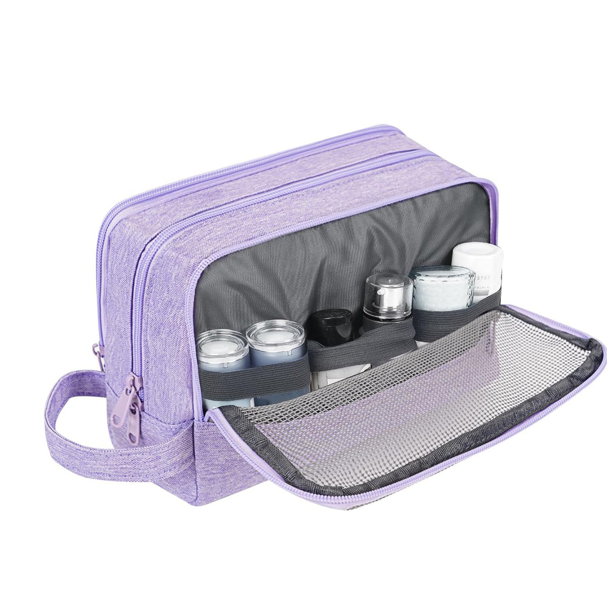 Travel Toiletry Bag for Men, Small Dopp Kit for Toiletries | Water-Resistant Fabric, Travel Bag for Toiletries, Compact Storage, Shaving Accessories, Weekend Trips
