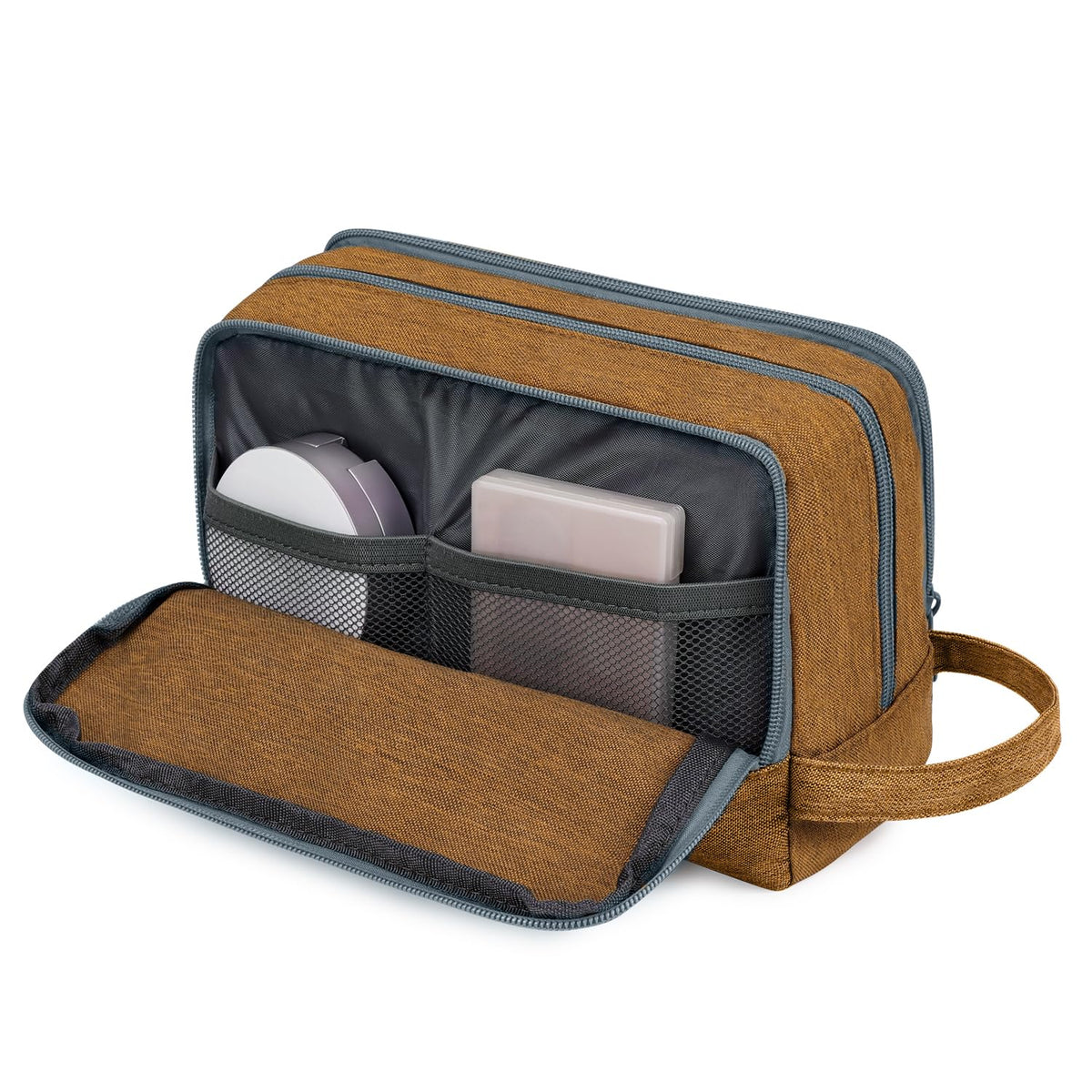 Travel Toiletry Bag for Men, Small Dopp Kit for Toiletries | Water-Resistant Fabric, Travel Bag for Toiletries, Compact Storage, Shaving Accessories, Weekend Trips