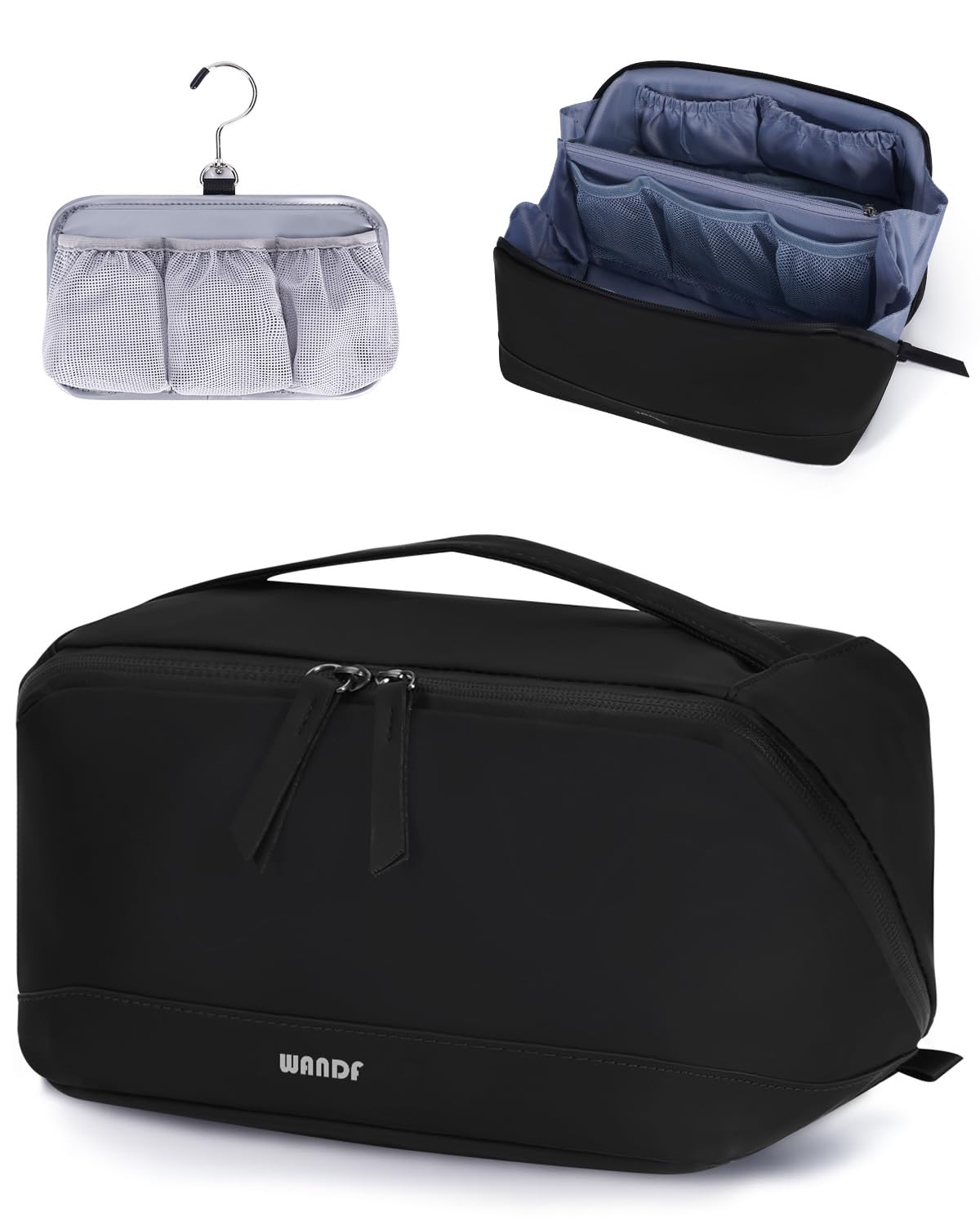 Travel Toiletry Bag for Men, Small Dopp Kit for Toiletries | Water-Resistant Fabric, Travel Bag for Toiletries, Compact Storage, Shaving Accessories, Weekend Trips